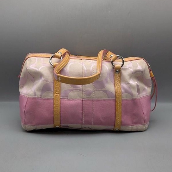Pink and Tan Women's Handbag - Picture 6 of 10